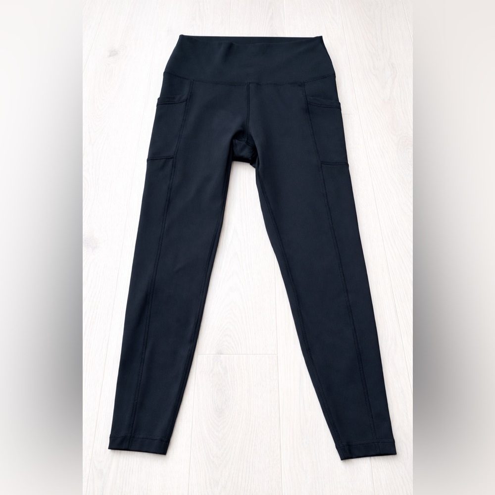 YOGALICIOUS LUX Black Cropped Leggings L High Rise Pockets - Picture 2 of 8
